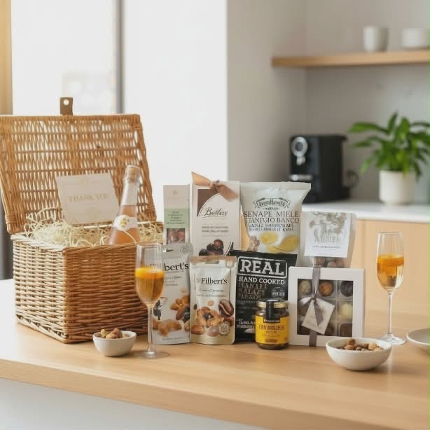 Kosepakke med snacks og godt til deling på kontoret